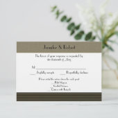 Art Deco Posh Wedding Response Card RSVP Karte (Stehend Vorderseite)