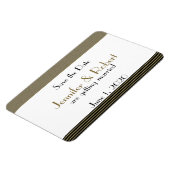 Art Deco Posh Wedding Speichern Sie das Datum Magnet (Linke Seite)