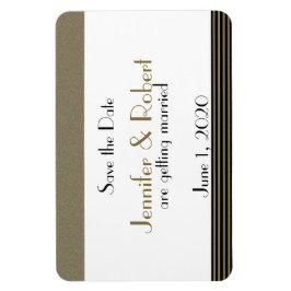 Art Deco Posh Wedding Speichern Sie das Datum Magnet