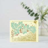 Art Deco Postcard mit Blätter, Berries und Gras Postkarte (Stehend Vorderseite)