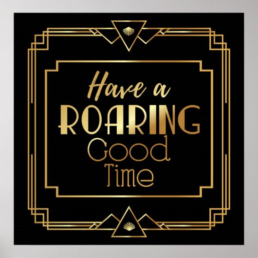 Art Deco Poster "Let's Party Like Gatsby" (Vorne)