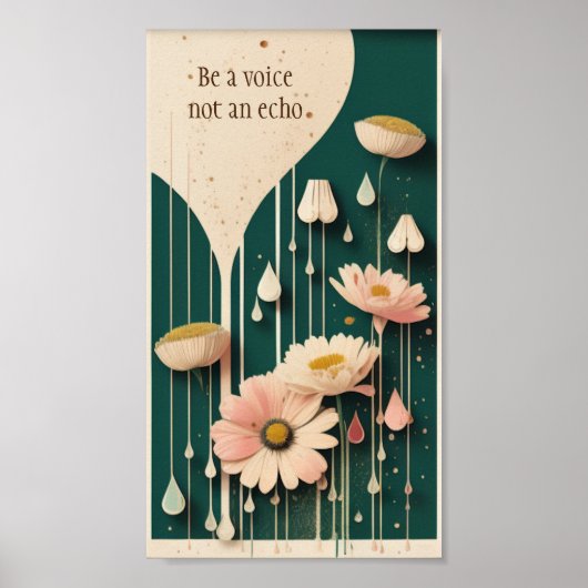 Art-Deco-Poster mit Zitat Poster (Vorne)