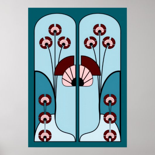 Art‑Déco‑Poster Poster (Vorne)