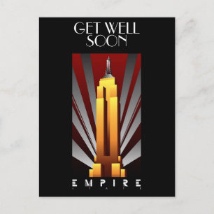 Art Deco Postkarte des Empire State Building anpas