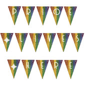 Art Deco Pride-Flagge | Pride Lives Here-Wimpel Wimpelkette