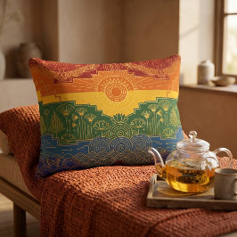Art Deco Pride-Flagge | Regenbogen II Vintage 1920 Dekokissen