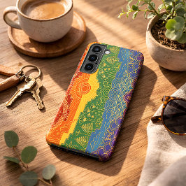 Art Deco Pride-Flagge | Regenbogen II Vintage 1920 Samsung Galaxy Hülle