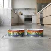 Art Deco Pride-Flagge | Regenbogen-Keramik-Napf fü Napf