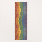 Art Deco Pride-Flagge | True North Personalisiert Yogamatte (Rückseite)