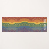 Art Deco Pride-Flagge | True North Personalisiert Yogamatte (Vorderseite (Horizontal))