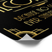 Art Deco Print GATSBY ALCOHOL Angebotsunterschrift Poster (Ecke)