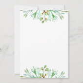 Art Deco Probe Abendessen mit Aquarell Einladung (Rückseite)