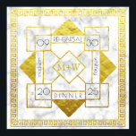 Art Deco Probe Dinner Hochzeit Marmorroute Mendris Poster<br><div class="desc">Erstellen Sie Ihr ganz eigenes Art-Déco-Design, inspiriert mit einem großen Gatsby-Design und abstrakten geometrischen Formen in weißem Marmor und Goldfolie. Ersetzen Sie den Beispieltext durch Ihren eigenen für ein personalisiertes Geschenk. Das ist ein wunderbares Geschenk für Hochzeit, Jubiläum, Geburtstag, Vatertag, Muttertag, Werbeaktion, Ruhestand und andere besondere Anlässe. (WICHTIGE HINWEIS: Dieses...</div>