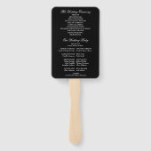 Art-Déco-Programm für Hochzeiten in Schwarz und We Fächer (Rückseite)