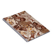 Art Deco Protea Blume Notizblock (Rechte Seite)