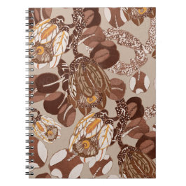 Art Deco Protea Blume Notizblock
