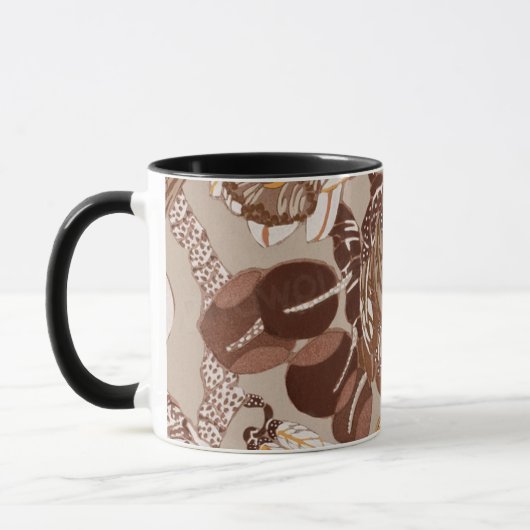 Art Deco Protea Blume Tasse (Links)