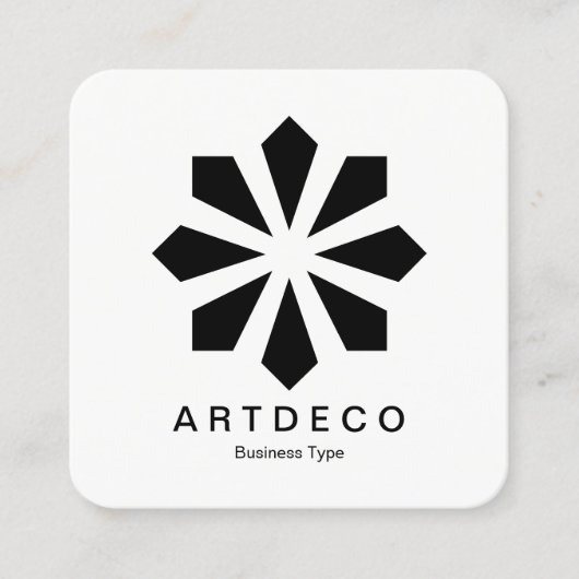 Art Deco Quadratische Visitenkarte (Vorderseite)