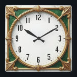 Art Deco Quadratische Wanduhr<br><div class="desc">Großartiges Uhrendesign. Du wirst es wie andere Liebe bekommen. Sie können dieses Design auch für andere Produkte verwenden,  die Sie mögen,  oder Ihren Text anpassen und hinzufügen. Folgen Sie mir für mehr. Vielen Dank. Ich wünsche Ihnen einen schönen Tag.</div>