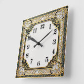 Art Deco Quadratische Wanduhr (Winkel)