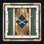 Art Deco Quadratische Wanduhr<br><div class="desc">Großartiges Uhrendesign. Du wirst es wie andere Liebe bekommen. Sie können dieses Design auch für andere Produkte verwenden, die Sie mögen, oder Ihren Text anpassen und hinzufügen. Folgen Sie mir für mehr. Vielen Dank. Ich wünsche Ihnen einen schönen Tag.</div>
