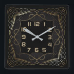 Art Deco Quadratische Wanduhr<br><div class="desc">Großartiges Uhrendesign. Sie werden es wie andere Lieben verwenden können. Sie können dieses Design auch für andere Produkte verwenden oder Ihren Text anpassen und hinzufügen. Folgen Sie mir für mehr. Vielen Dank. Ich wünsche Ihnen einen schönen Tag.</div>