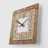 Art Deco Quadratische Wanduhr (Winkel)
