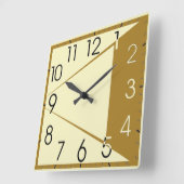 Art Deco Quadratische Wanduhr (Winkel)