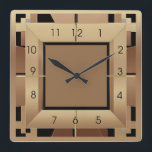 Art Deco Quadratische Wanduhr<br><div class="desc">Großartiges Uhrendesign. Du wirst es wie andere Liebe bekommen. Sie können dieses Design auch für andere Produkte verwenden, die Sie mögen, oder Ihren Text anpassen und hinzufügen. Folgen Sie mir für mehr. Vielen Dank. Ich wünsche Ihnen einen schönen Tag.</div>