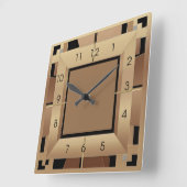 Art Deco Quadratische Wanduhr (Winkel)