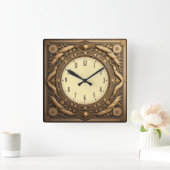 Art Deco Quadratische Wanduhr (Zuhause)