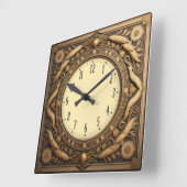 Art Deco Quadratische Wanduhr (Winkel)
