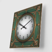 Art Deco Quadratische Wanduhr (Winkel)