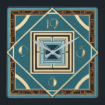 Art Deco Quadratische Wanduhr<br><div class="desc">Großartiges Uhrendesign. Du wirst es wie andere Liebe bekommen. Sie können dieses Design auch für andere Produkte verwenden,  die Sie mögen,  oder Ihren Text anpassen und hinzufügen. Folgen Sie mir für mehr. Vielen Dank. Ich wünsche Ihnen einen schönen Tag.</div>