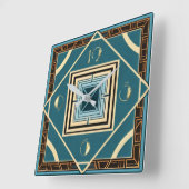 Art Deco Quadratische Wanduhr (Winkel)