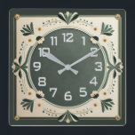 Art Deco Quadratische Wanduhr<br><div class="desc">Großartiges Uhrendesign. Du wirst es wie andere Liebe bekommen. Sie können dieses Design auch für andere Produkte verwenden,  die Sie mögen,  oder Ihren Text anpassen und hinzufügen. Folgen Sie mir für mehr. Vielen Dank. Ich wünsche Ihnen einen schönen Tag.</div>