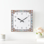 Art Deco Quadratische Wanduhr (Zuhause)