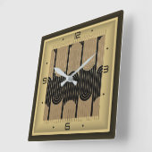Art Deco Quadratische Wanduhr (Winkel)