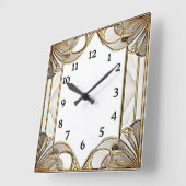 Art Deco Quadratische Wanduhr (Winkel)