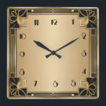 Art Deco Quadratische Wanduhr<br><div class="desc">Großartiges Uhrendesign. Du wirst es wie andere Liebe bekommen. Sie können dieses Design auch für andere Produkte verwenden,  die Sie mögen,  oder Ihren Text anpassen und hinzufügen. Folgen Sie mir für mehr. Vielen Dank. Ich wünsche Ihnen einen schönen Tag.</div>