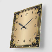 Art Deco Quadratische Wanduhr (Winkel)