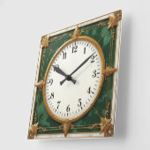 Art Deco Quadratische Wanduhr (Winkel)