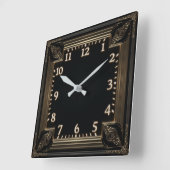 Art Deco Quadratische Wanduhr (Winkel)