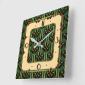 Art Deco Quadratische Wanduhr (Winkel)