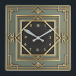 Art Deco Quadratische Wanduhr<br><div class="desc">Großartiges Uhrendesign. Du wirst es wie andere Liebe bekommen. Sie können dieses Design auch für andere Produkte verwenden,  die Sie mögen,  oder Ihren Text anpassen und hinzufügen. Folgen Sie mir für mehr. Vielen Dank. Ich wünsche Ihnen einen schönen Tag.</div>