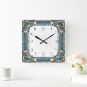Art Deco Quadratische Wanduhr (Zuhause)