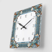 Art Deco Quadratische Wanduhr (Winkel)