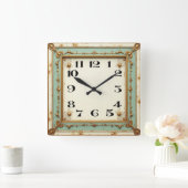 Art Deco Quadratische Wanduhr (Zuhause)