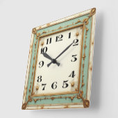 Art Deco Quadratische Wanduhr (Winkel)