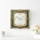 Art Deco Quadratische Wanduhr (Zuhause)